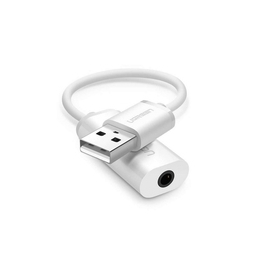 UGREEN Adattatore USB 2.0 a 3 5mm TRRS jack AUX Cuffie e Microfono Bianco